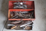 Assorted Wrenches & Misc.In Tool Box, Lid Does Not Close