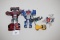 Assorted Transformers, Plastic, Blue One Is Missing Arm