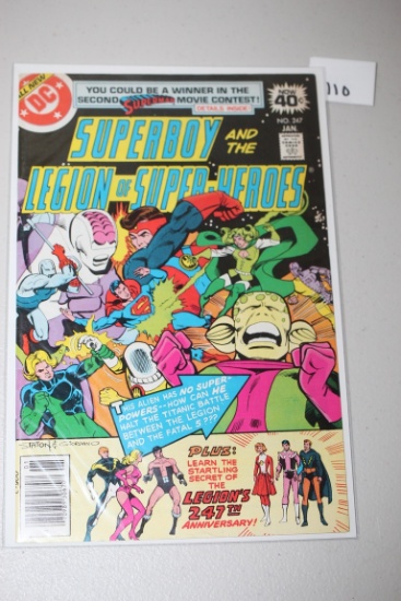 Superboy And The Legion Of Super Heros Comic Book, 40 Cents, #247, Jan., DC Comics