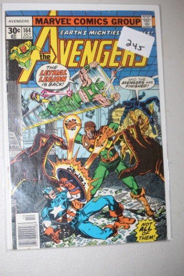 The Lethal Legion Is Back, Avengers Comic Book, 30 Cents, #164, Oct. 1977, Marvel Comics