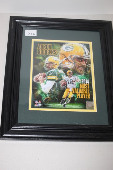 Framed & Matted Aaron Rodgers 2014 Most Valuable Player Picture, NFL, 2015 PhotoFile