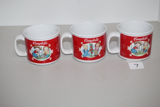 Cambell's Soup Mugs, 2002, Campbell Soup Company, 2-#31881, #31981, 3 1/2" x 4" Round