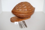Vintage Wooden Walnut Cracking/Cracker Set, 12