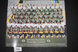 1999 Green Bay Packers Picture, Sign On Back, Cardboard, 13 1/4