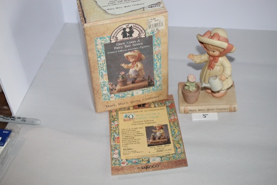 Mary, Mary Quite Contrary Limited Edition Porcelain Figurine, 2,652/18,000, COA