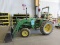 JOHN DEERE 790 TRACTOR WITH FRONT BUCKET, 1309 HRS, VIN# LV0790G398170, (BUILDING IN BACK)