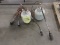 LOT (QTY.5) HANDHELD TORCHES AND (QTY.3) PROPANE TANKS