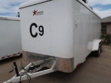 2018 20’ NATIONWIDE ENCLOSED T/A TRAILER, CONTENTS INCLUDED VIN # 3R9BF2025K1202415