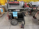 RIDGID 1224 PIPE THREADING MACHINE WITH STAND, PLUS (QTY.2) 1/8'' - 2'' DIE HEADS, AND (QTY.1) 2 1/2