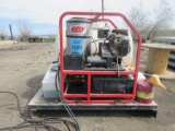 HOTSY 3000 PSI GAS/DIESEL HOT WATER PRESSURE WASHER WITH 500 GAL. TANK, MODEL: 1260 SSG, S/N: