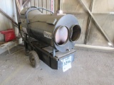 FLAGRO FVO-400 COMMERCIAL SPACE HEATER, 390,000 BTU, DIESEL, WITH BUILT-IN 42 GALLON TANK, (