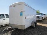 2013 WHITE H&H ENCLOSED CARGO TRAILER, APPROX. 6' X 12', WITH SIDE DOOR, VIN# 533TC1224DC217724,