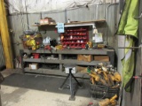 LOT ASST'D ELECTRICAL PARTS, CLIPS, FILTERS, PART CABINETS, SHOP VAC, METAL TABLES, RACKS,