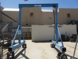 LOT (QTY.1) GORBEL 4000 LBS. PORTABLE GANTRY CRANE WITH 1-TON CHAIN HOIST, AND (QTY.1) PITTSBURGH