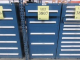 STANLEY VIDMAR 5-DRAWERS PARTS CABINET, WITH ASST'D SS TUBES, AND ASST'D CONNECTORS, (LOCATION: 3440