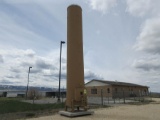 LEED ENCLOSED COMBUSTOR, APPROX. 25'FT HEIGHT, 5'FT ROUND, WITH CONCRETE SLAB S/N: 81968, (LOCATION: