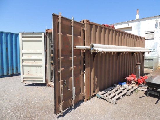 8'-6'' x 20' CONTAINER WITH SHELVING AND THE FOLLOWING CONTENTS - THREAD