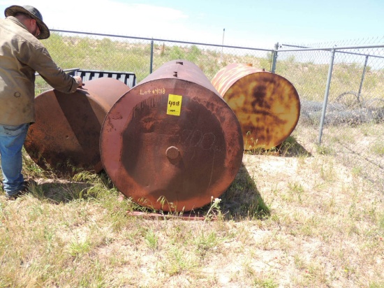 (3) STORAGE TANKS, 874-GAL. ON SKID, 500-GAL. ON SKID, 300-GAL. ON SKID (APPROX. SIZES) (CANADIAN