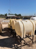 (4) PLASTIC CHEMICAL TANKS, 130 GAL. CAP.