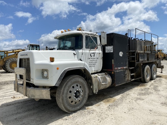 2002 MACK RB688S LUBE TRUCK, VIN: 1M2AM08C22M006266, 240,845 ODOMETER MILES, 22,167 HOURS SHOWING,