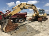 KOMATSU PC300LC-7E0 EXCAVATOR, S/N A89001, 33.5'' WIDE METAL TRACKS, HENSLEY 48'' BUCKET MISSING A