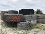 LARGE LOT OF ASSORTED LOADER, OFF-ROAD TRUCK RIMS AND TIRES, INCLUDES OTHER ASSORTED RIMS AND
