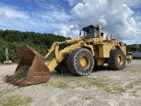 2001 CATERPILLAR 992G ARTICULATED WHEEL LOADER, ENCLOSED CAB, S/N: ADZ00376, 56,540 HOURS, 14-YARD