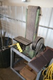 CENTRAL MACHINERY 6 IN. BELT / 8 IN. DISC GRINDER; WITH BEVELING TABLE (BUILDING #2)