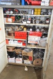 LOT: CABINET WITH LARGE QUANTITY OF GOUGING ELECTRODES & WELDING WIRE (BUILDING #1)