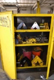 LOT: ROLLING JOB BOX WITH CONTENTS OF BEAM CLAMPS; PLATE LIFTERS & TROLLEYS (BUILDING #1)