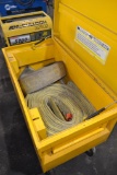 LOT: ROLLING JOB BOX WITH CONTENTS OF LARGE LIFTING STRAPS (BUILDING #1)