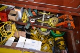 LOT: ROLLING JOB BOX WITH CONTENTS OF (5) CHAIN HOISTS & ASSORTED LOCKOUT & SAFETY SUPPLIES (