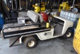 CUSHMAN 48 VOLT INDUSTRIAL UTILITY CART; WITH CHARGER (NEEDS MINOR REPAIR) (BUILDING #3 OUTSIDE)