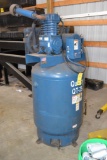 QUINCY 7-1/2 HP VERTICAL TANK MOUNTED 2-STAGE RECIPROCATING AIR COMPRESSOR; S/N 5155603 (BUILDING #