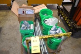 LOT: CART WITH ASSORTED PIPE RAIL FITTINGS (BUILDING #3)
