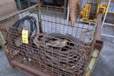 LOT: ASSORTED WELDING LEAD & EXTENSION CORD IN WIRE BASKET (BUILDING #3)