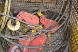 LOT: (4) 20 TON JOHNSON SNATCH BLOCKS WITH CABLE SLINGS (BUILDING #3)