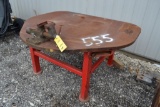 STEEL FABRICATION TABLE; WITH VISE (OUTSIDE)