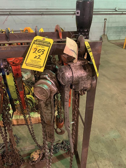 (2) 1 1/2-TON COME-A-LONGS