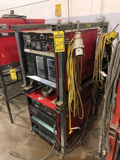 LINCOLN CV-400 WELDING POWER SOURCE, MODEL: 10084M, S/N U1961109271, LINCOLN ELECTRIC DC-600, MODEL: