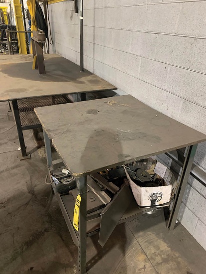 STEEL WELDING TABLE, 8' X 4' X 3'