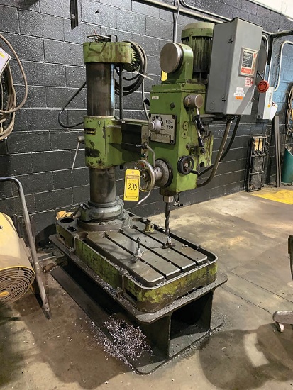 WILLIS LITTLE BEAR RD-750, RADIAL ARM DRILL, 35'' DROP, 30'' SLIDE, 24'' X 20'' TABLE