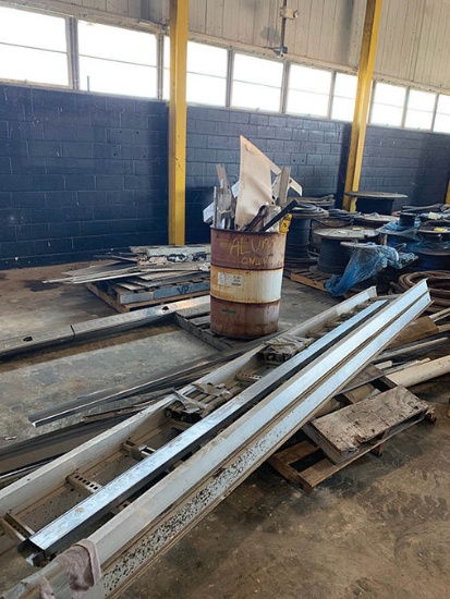 ASSORTED ALUMINUM AND CONDUIT ON RACK