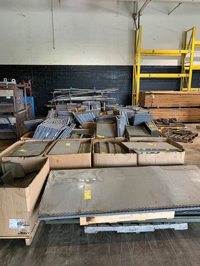 (2) BOXES OF ASSORTED STEEL SHELVING