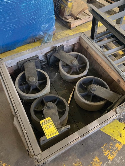 (4) HEAVY DUTY LOCKABLE CASTERS
