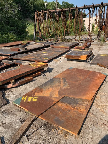 ASSORTED 1'' THICK STEEL PLATES
