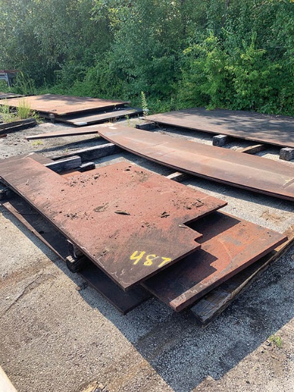 ASSORTED 1'' THICK STEEL PLATES