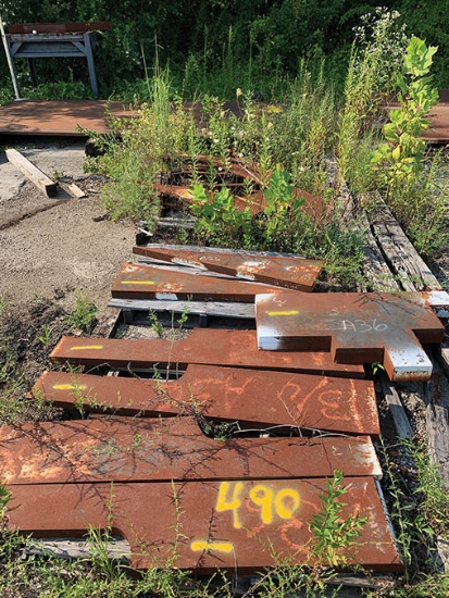 ASSORTED SCRAP STEEL PLATE AND SQUARE TUBE