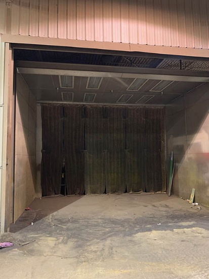 GLOBAL FINISHING SOLUTIONS SELF VENTILATING PAINT BOOTH, 20' X 14' X 12' INSIDE DIMENSION, LED