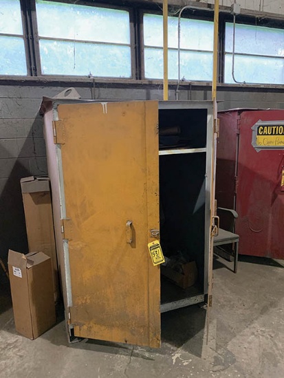 (2) STEEL CABINETS AND CONTENTS OF PAINT SPRAYING COMPONENTS